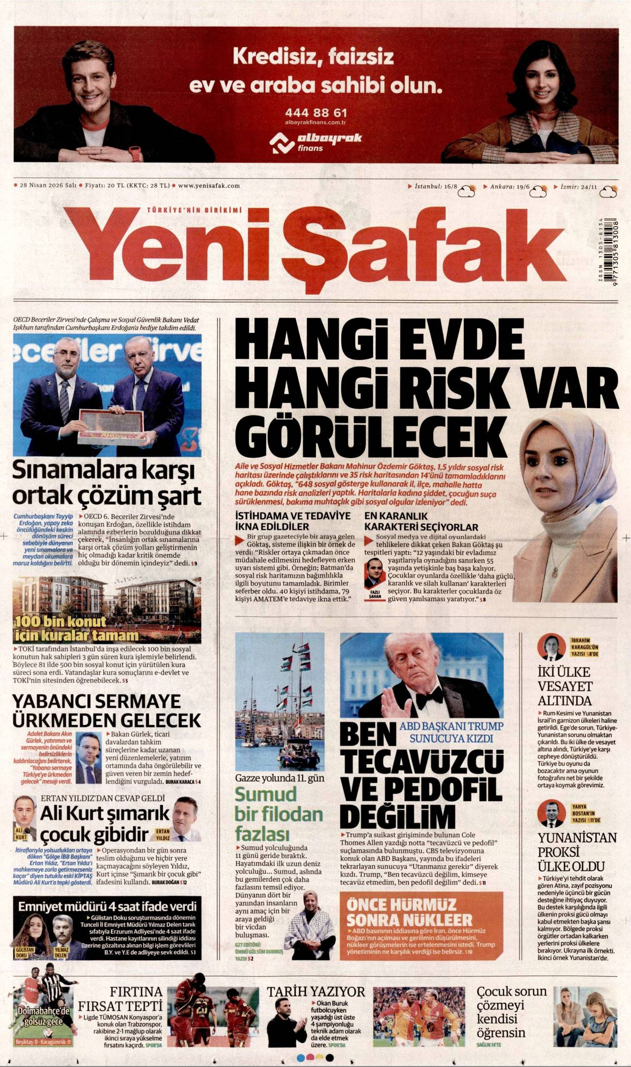 Yeni Şafak gazetesi 
