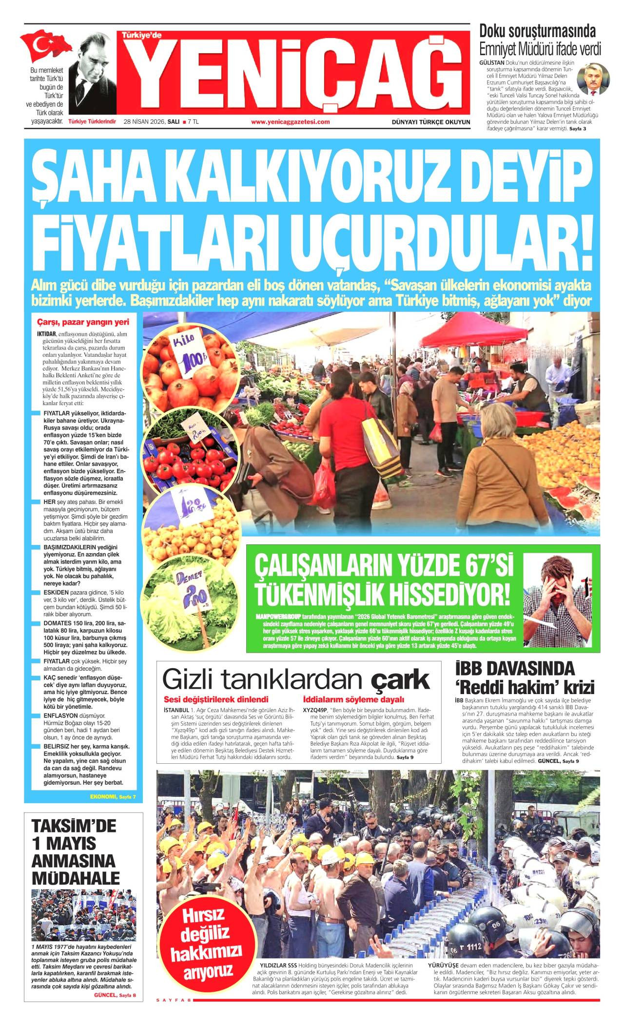 Yeniçağ gazetesi 