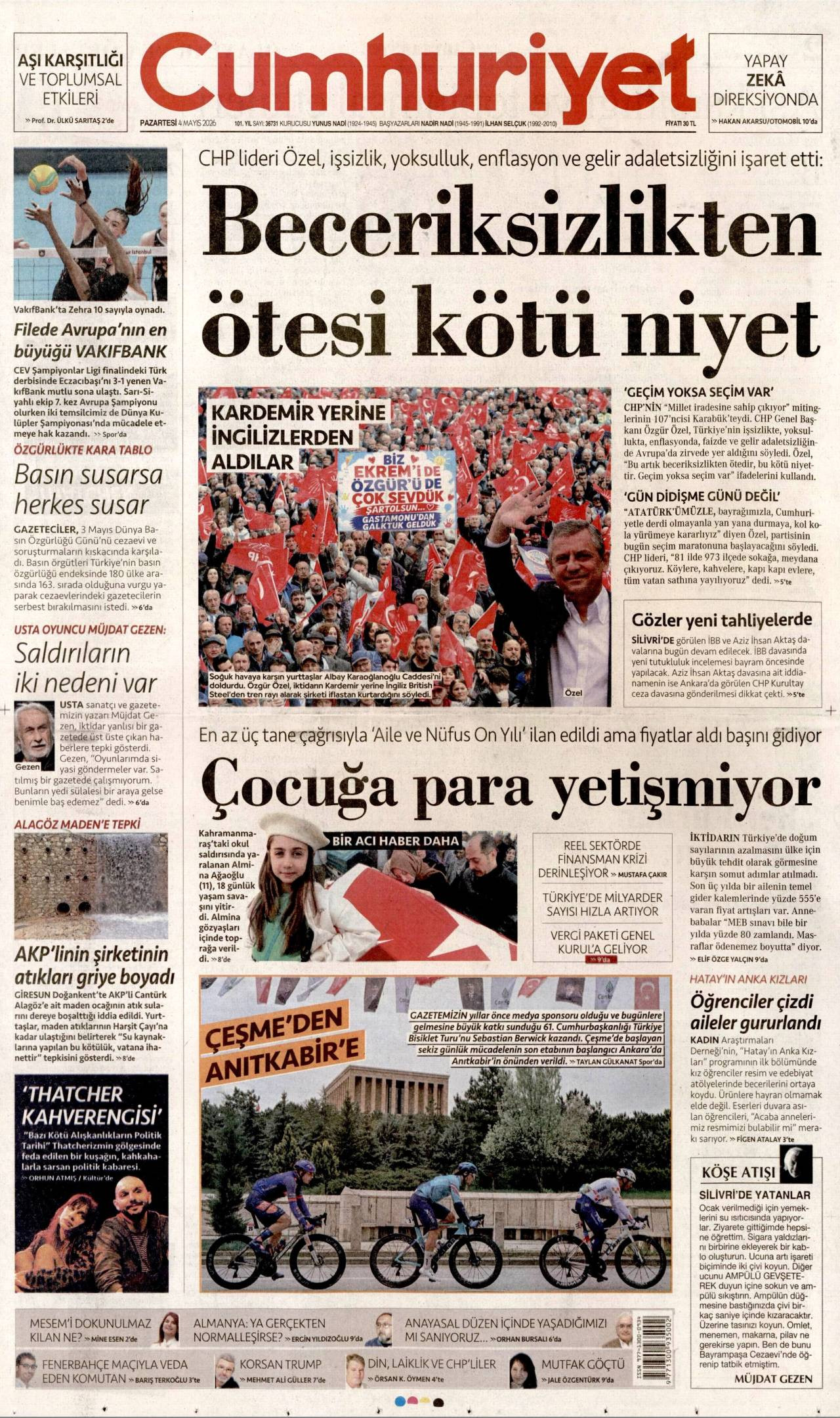 Cumhuriyet gazetesi 
