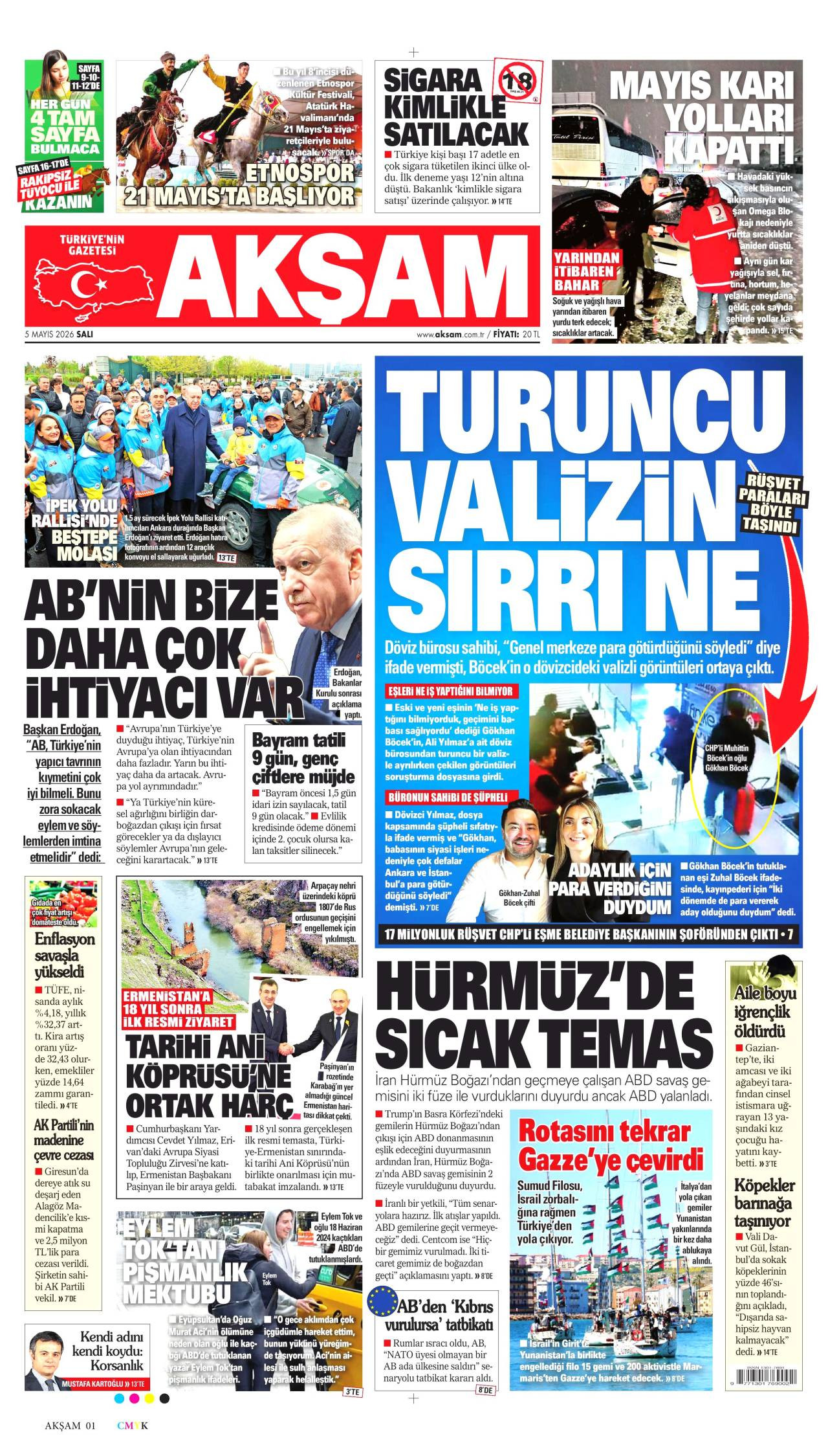 Akşam Gazetesi Manşeti
