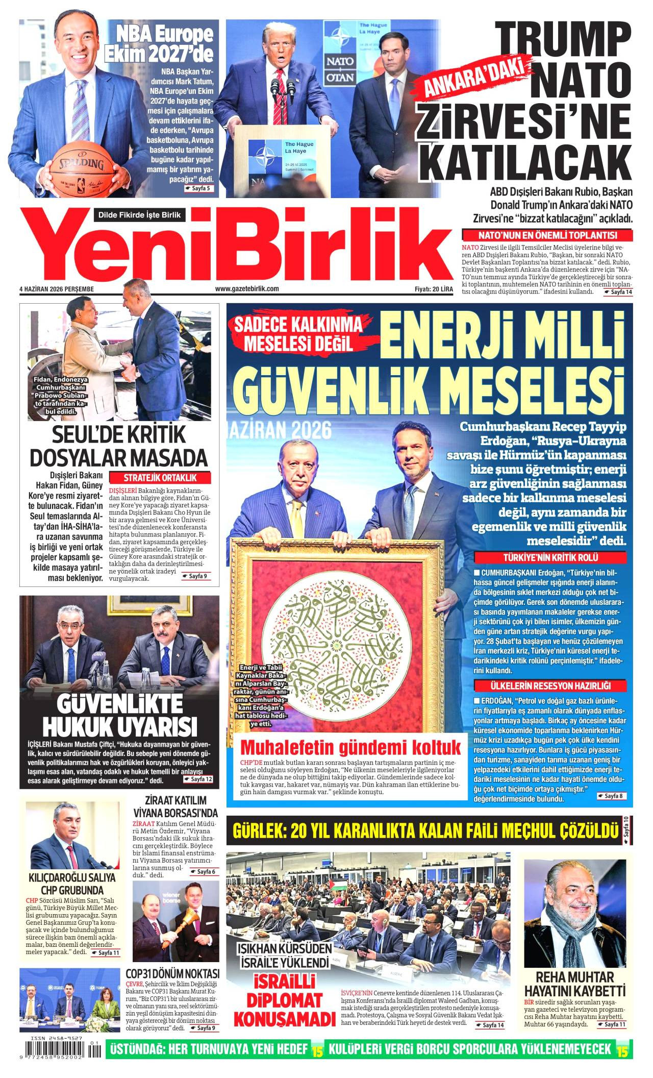 Yeni Birlik Gazetesi