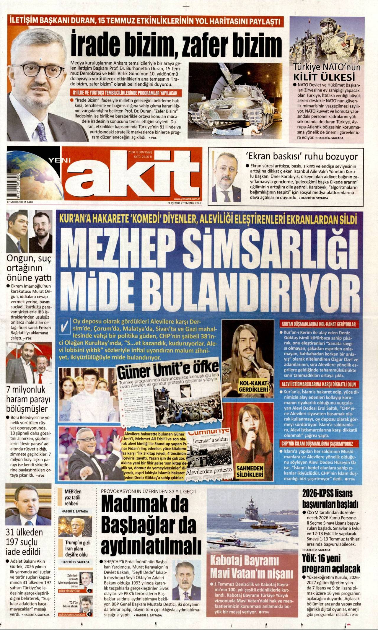 Yeni Akit gazetesi 