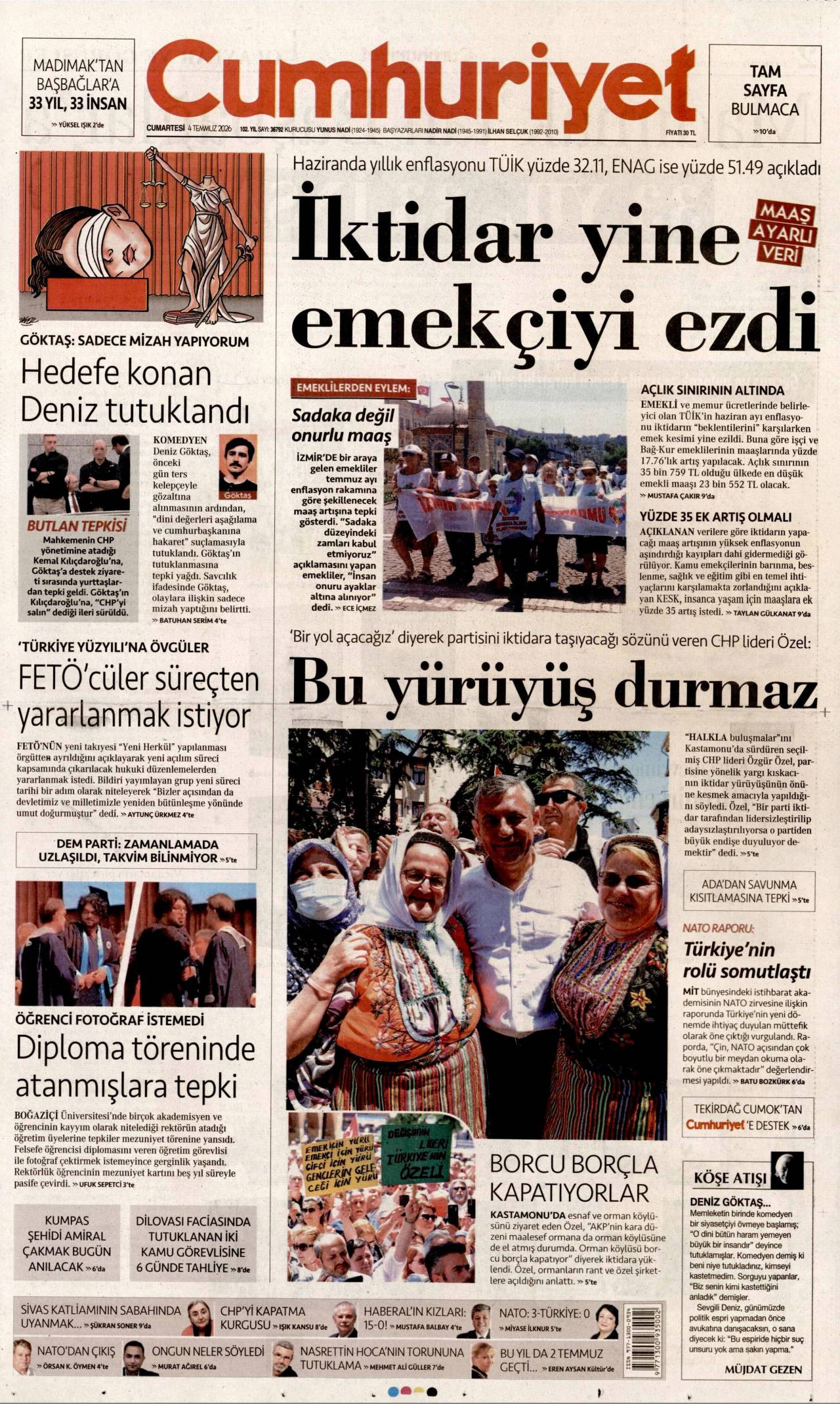 Cumhuriyet gazetesi 