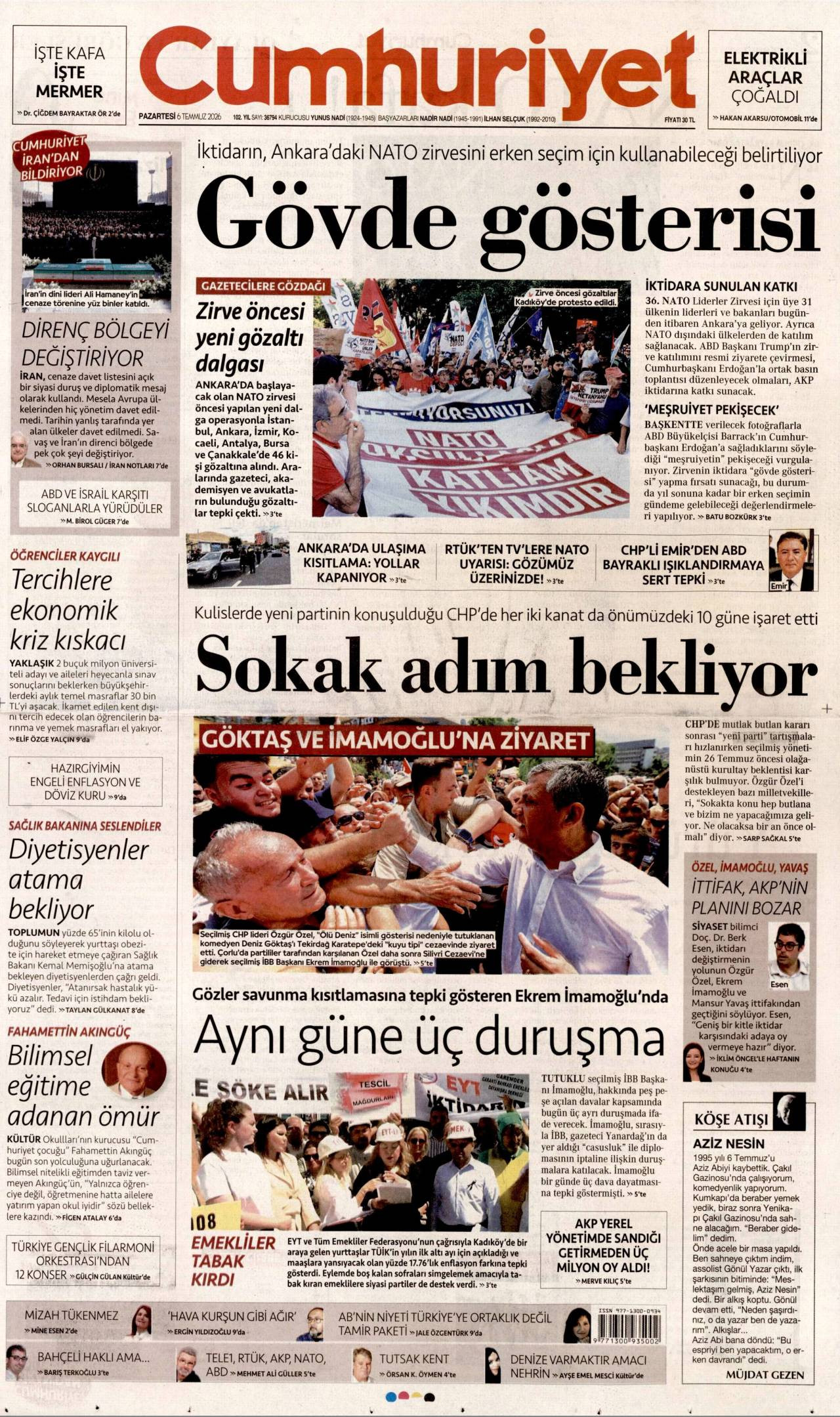 Cumhuriyet gazetesi 