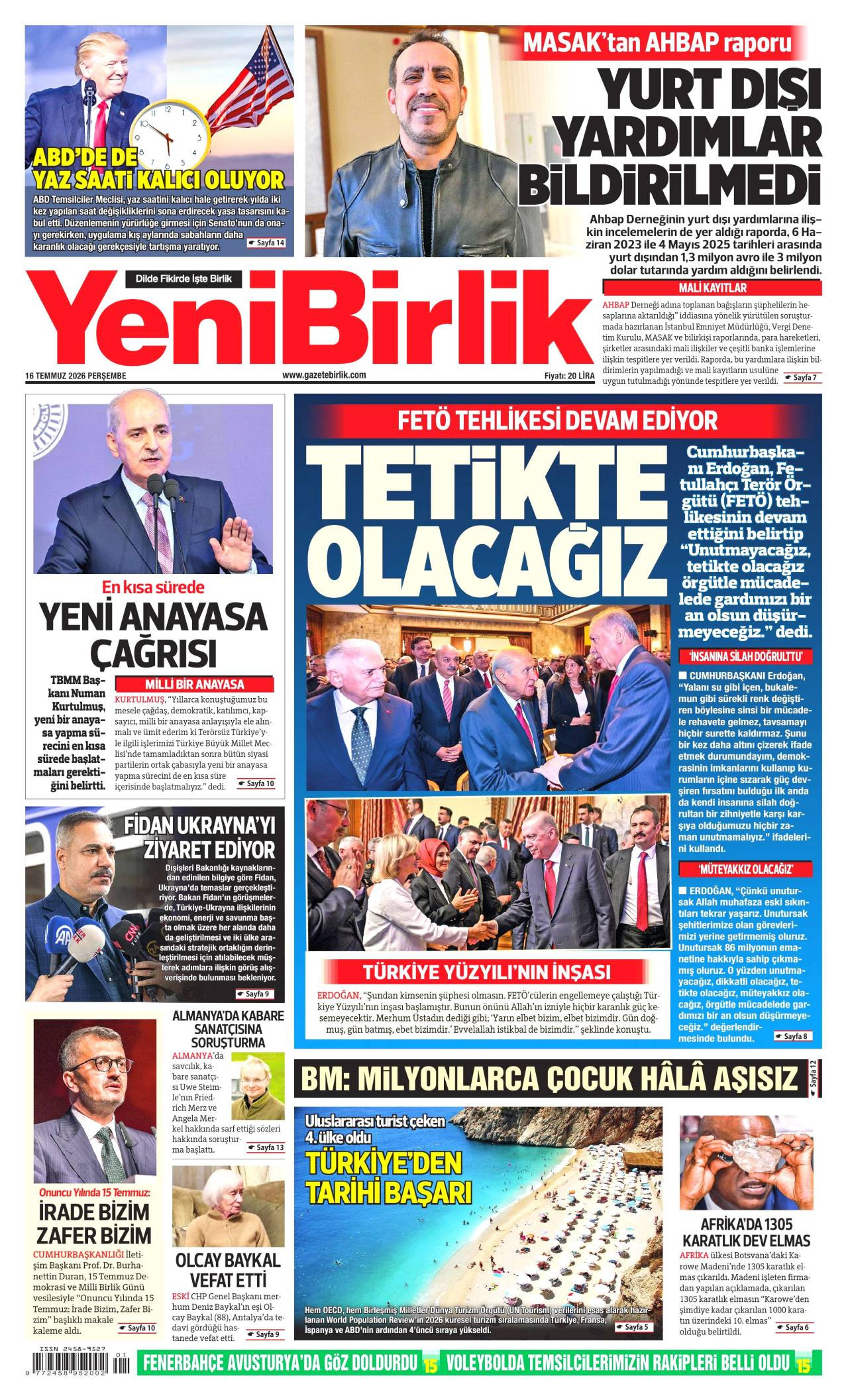 Yeni Birlik Gazetesi
