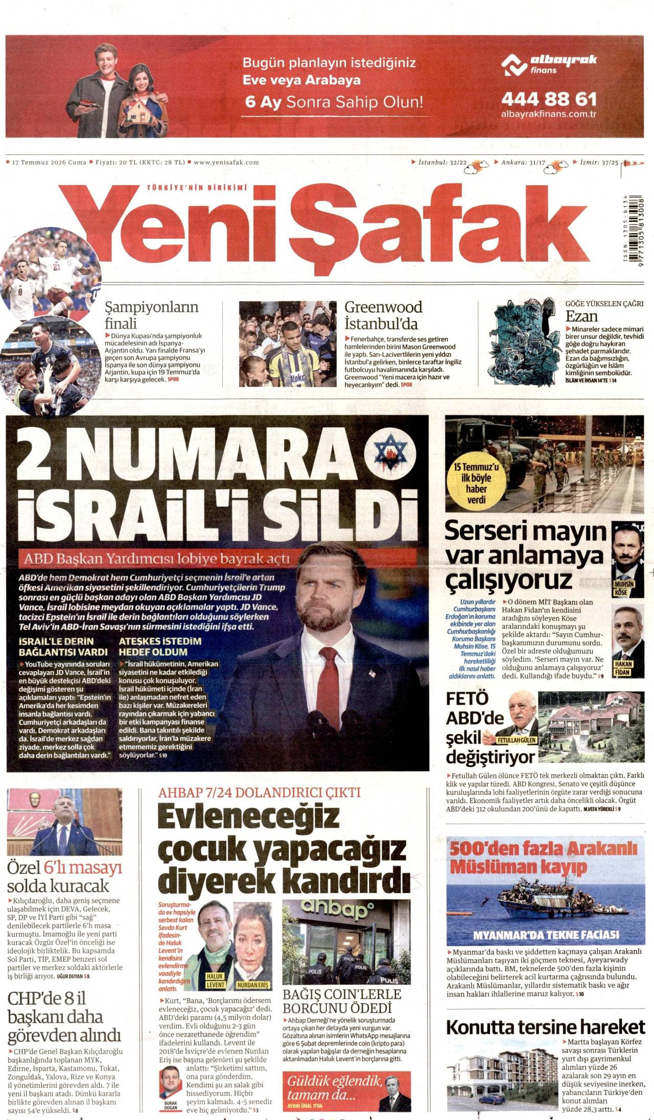 Yeni Şafak gazetesi 
