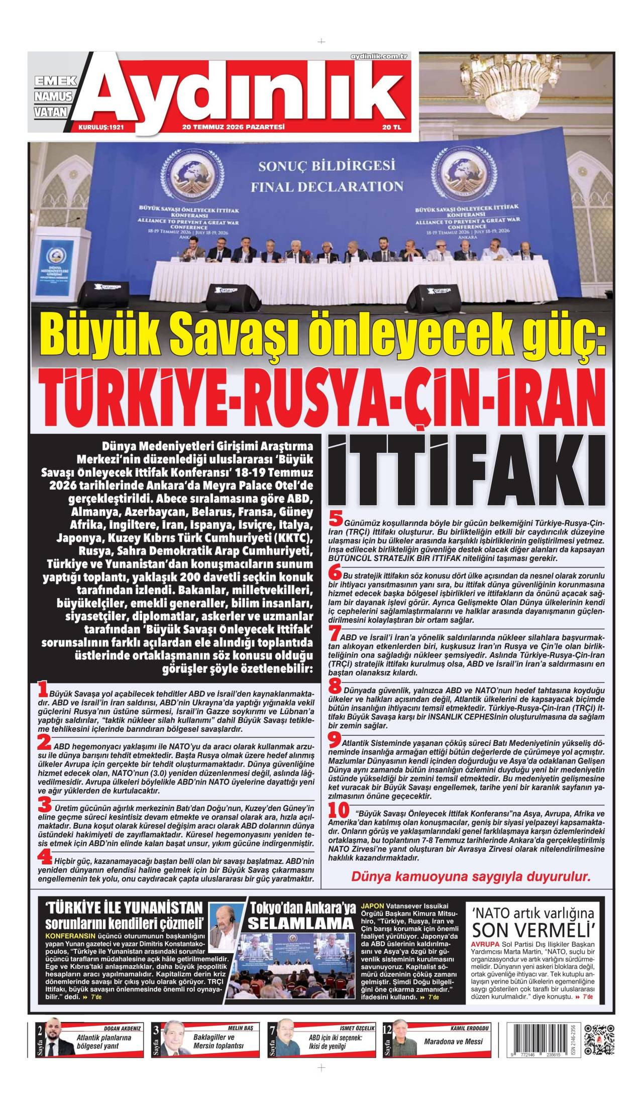 Aydınlık Gazetesi