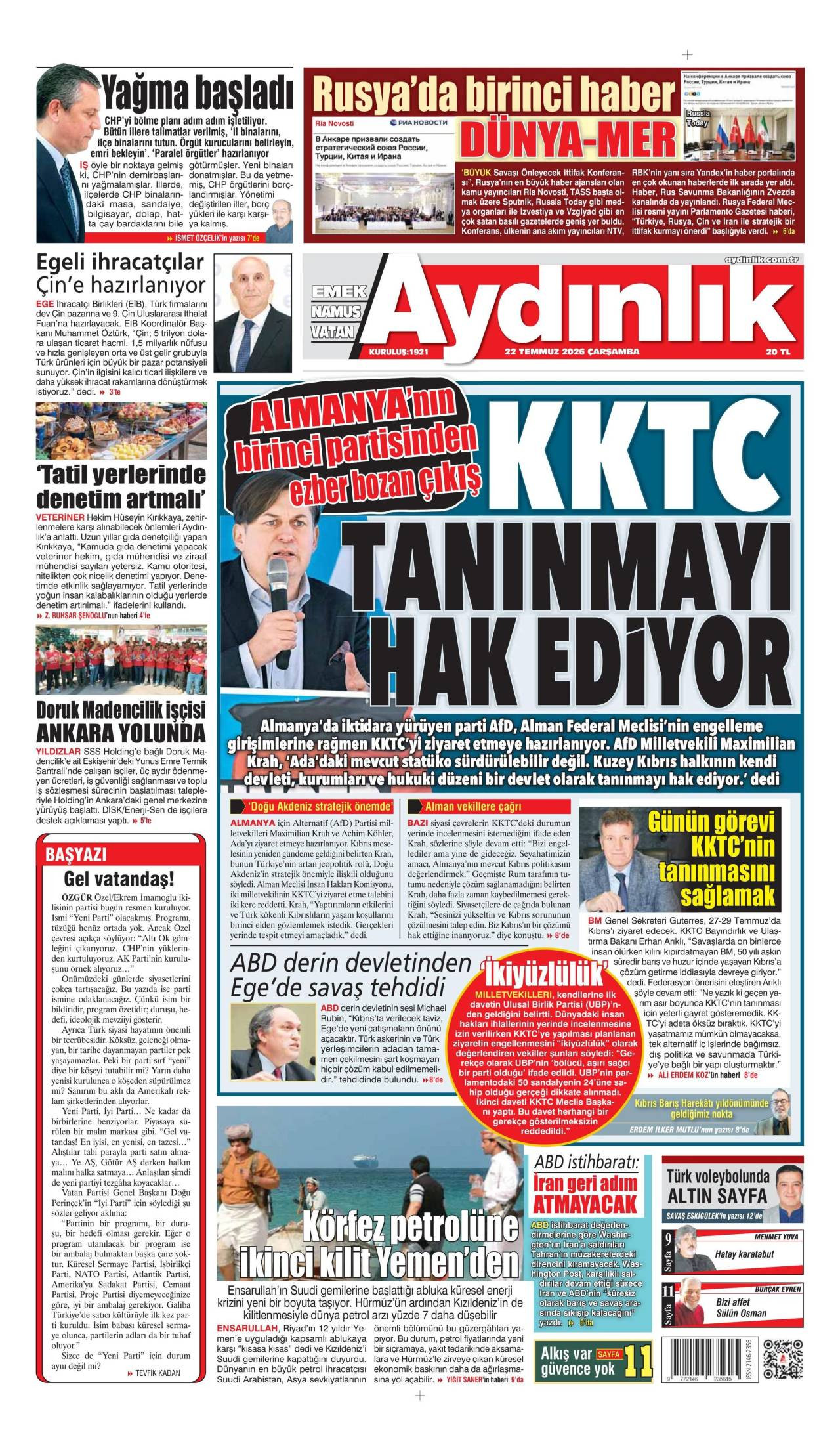 Aydınlık Gazetesi