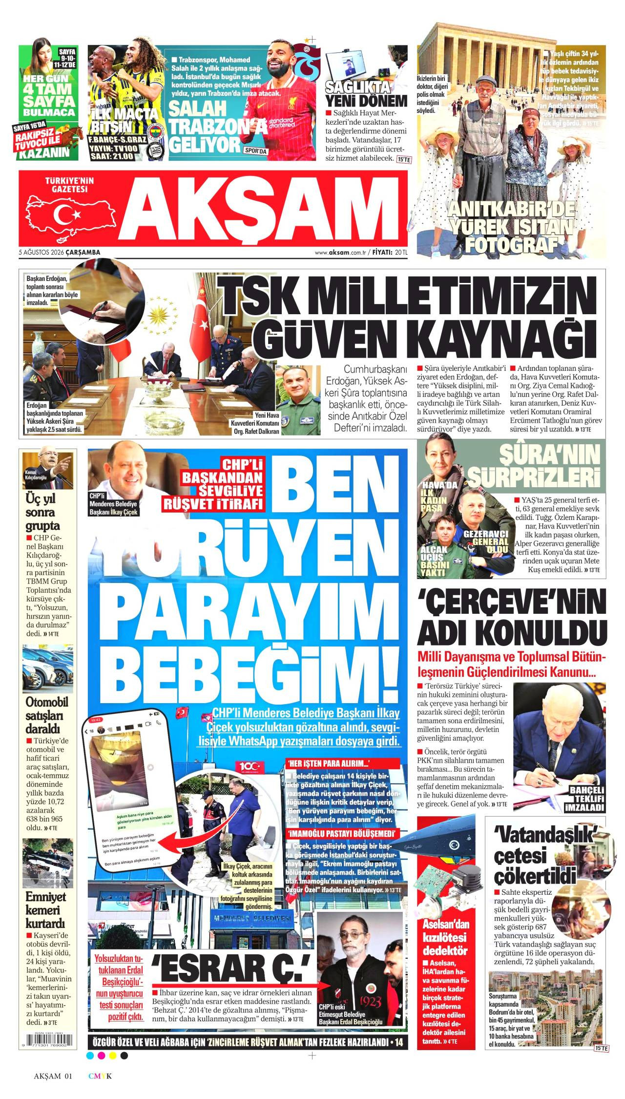 Akşam Gazetesi Manşeti