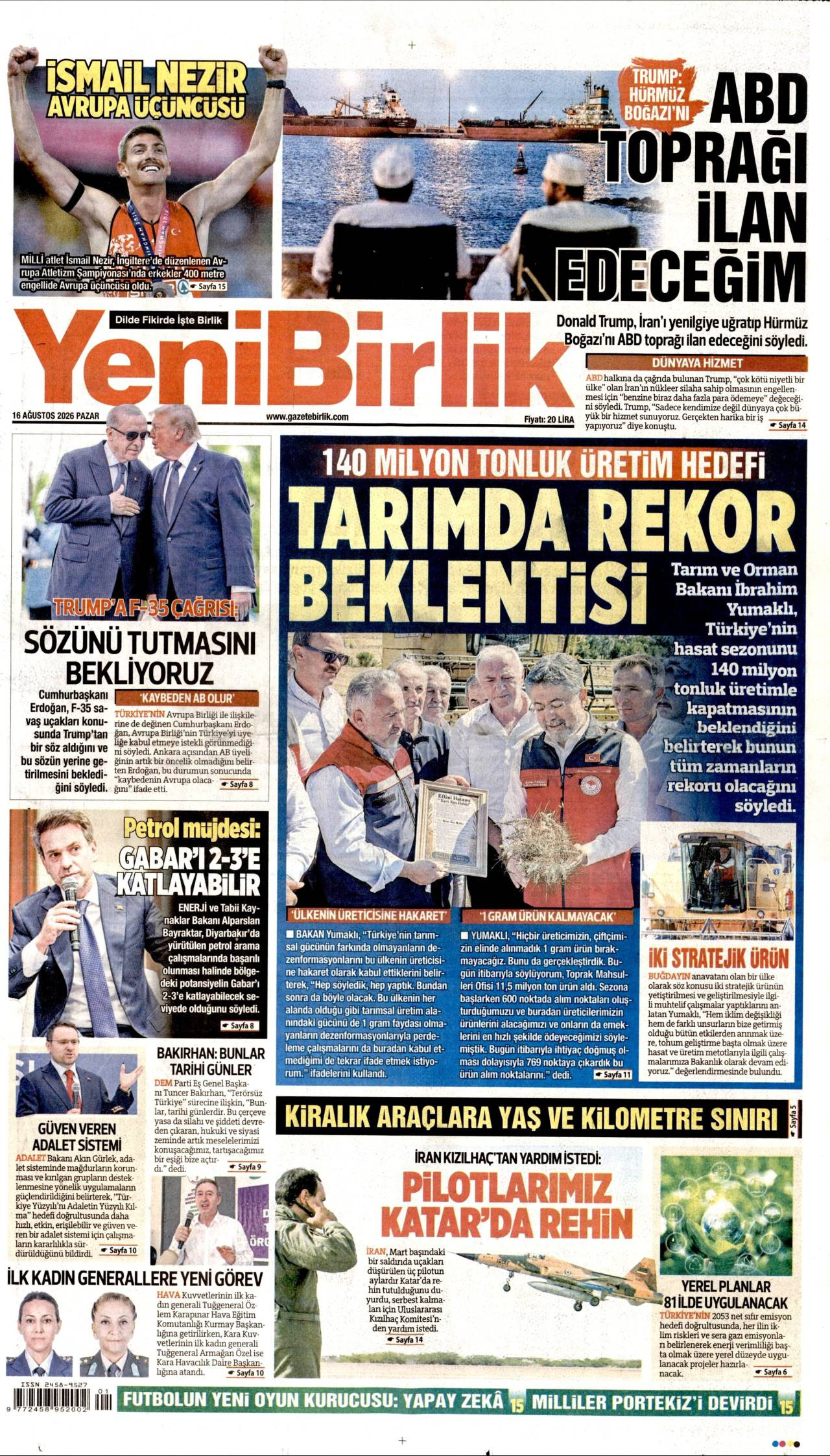 Yeni Birlik Gazetesi