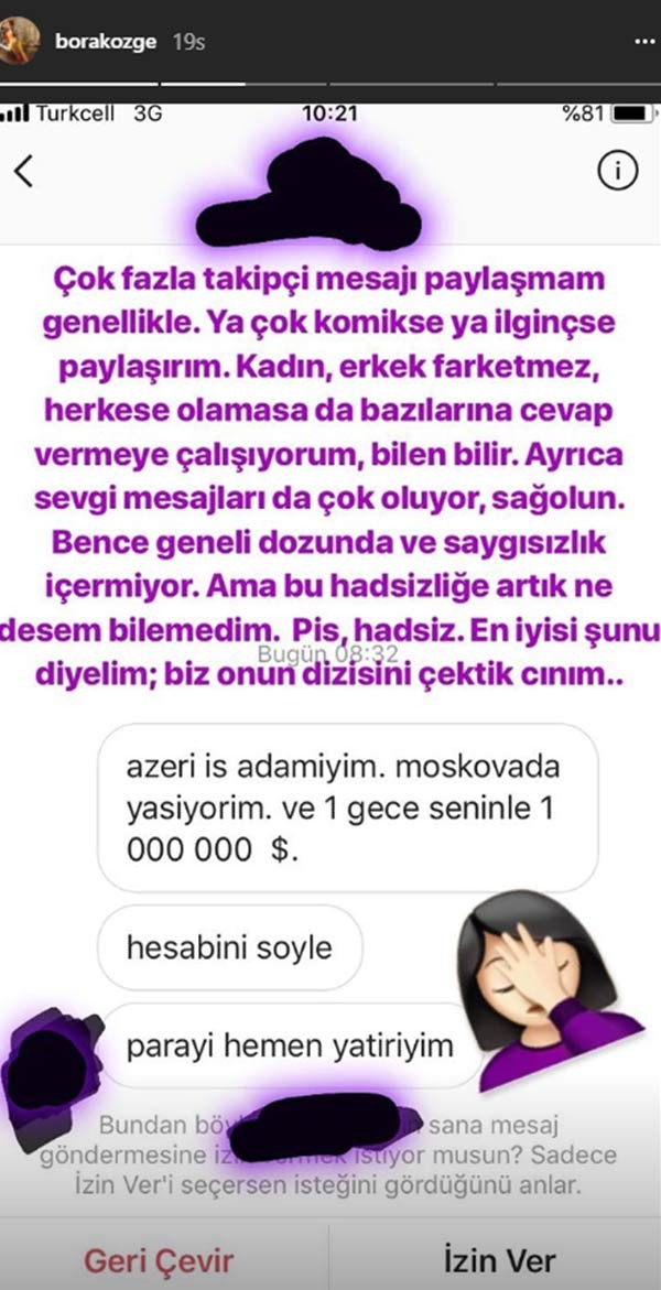 Özge Borak sosyal medyadan ahlaksız teklifi ifşa etti - Resim: 2